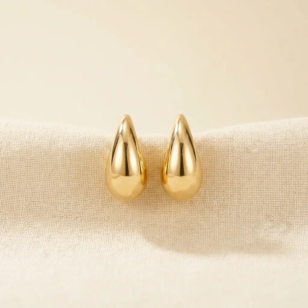 Brinco Gota Ouro 18k